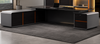 Luxurious LED Wooden Executive Computer Desk / Lixra
