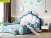 Enchanted Dreams Kid's Bed with Slide And Leather Backrest / Lixra