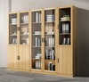 Five-Shelf Contemporary Glass & Wooden Designed Bookshelf / Lixra