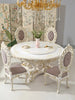 European Marble Round Brusten Dining Table Set / Lixra