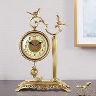 European Elegance Brass Desk Clock / Lixra