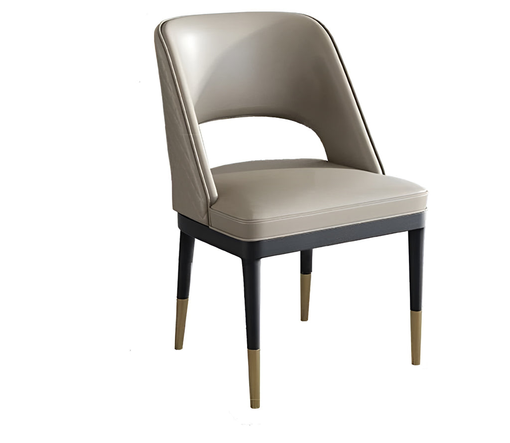 4 Pieces Trendy Leather Dining Chairs / Lixra