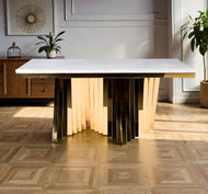 Luxury Rectangular Marble Top Dining Table / Lixra
