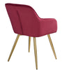 Set Of 4 Velvet Fabric Dining Chairs / Lixra