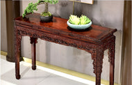 Wooden Crafted Rectangular Accent Table / Lixra