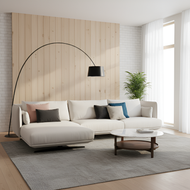 L-Shaped Fabric Sectional Sofa Set / Lixra