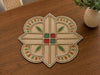 4 Sets Embroidered Glass Bead Placemat