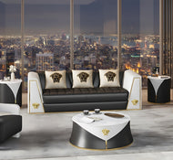 Leather Upholstered Sofa Set for Living Room / Lixra