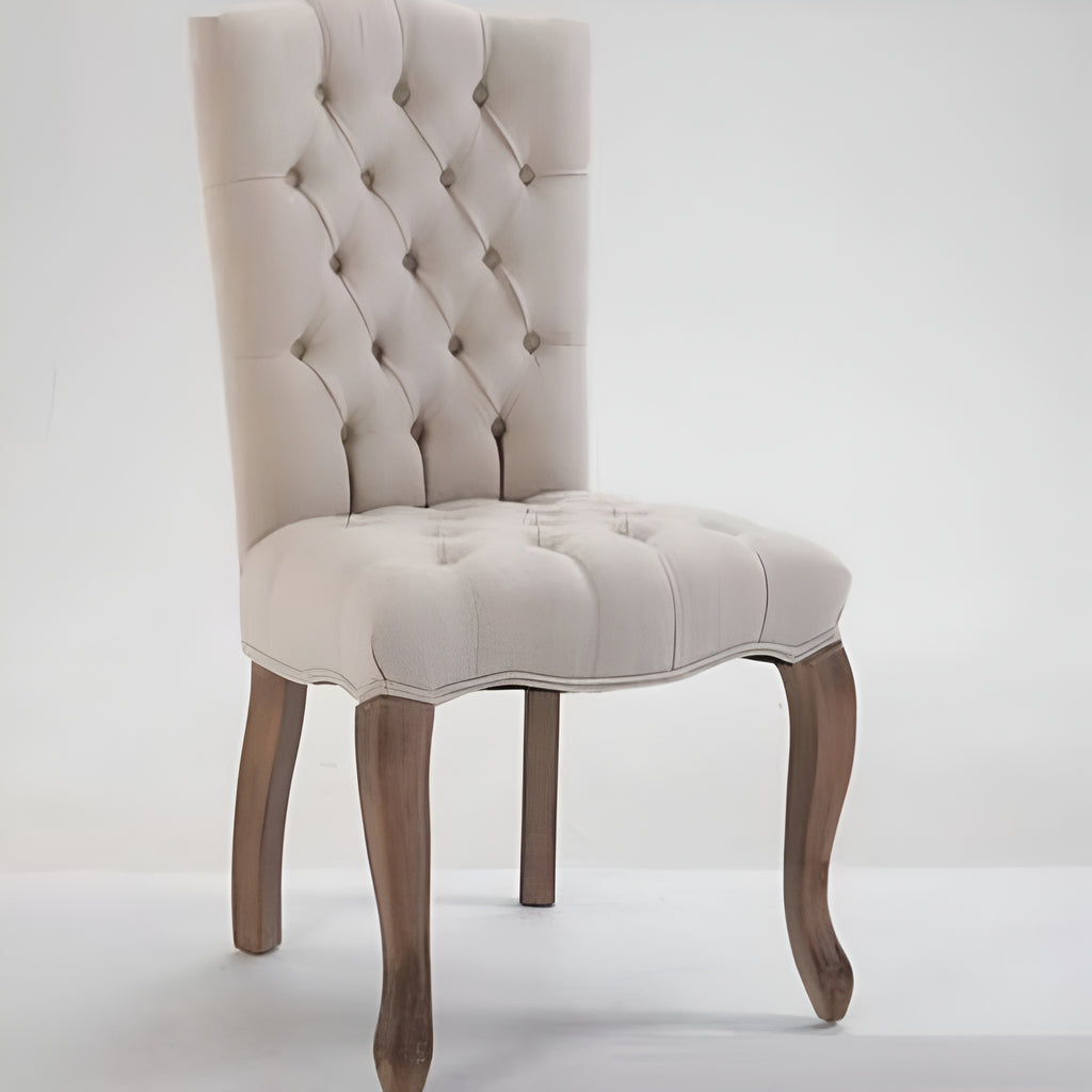 4-Piece Solid Wood Dining Chairs with Fabric / Lixra