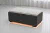 Power Recliner Genuine Leather LED Sofa With Coffee Table / Lixra