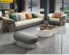 Leather Upholstery Luxurious Sofas With Ottoman / Lixra