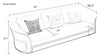 Dual Color Upholstered 3-2-1 Leather Sofa Set / Lixra