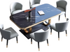 Splendid Steel Construct Marble Dining Table / Lixra