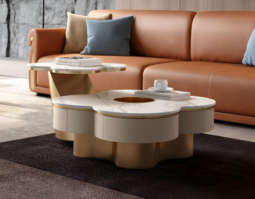 Elegant Center Marble Coffee Table / Lixra