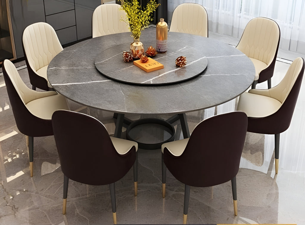 Dine Shine Marble-Top Dining Table Set / Lixra