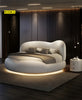 Luxurious Leather LED Modern Round Bed / Lixra