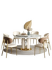 Luxotic Modern Marble-Top Round Dining Table Set / Lixra