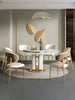 Luxotic Modern Marble-Top Round Dining Table Set / Lixra