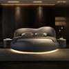 Luxurious Leather LED Modern Round Bed / Lixra