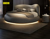Luxurious Leather LED Modern Round Bed / Lixra