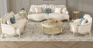 Liville Antique European Style Leather Sofa Set / Lixra