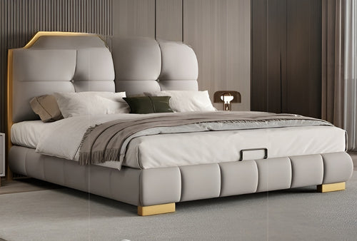 Luxurious Modern Leather Bed / lixra