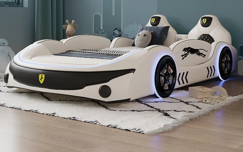 Ultimate Luxurious Leather Kid's Car Bed / Lixra