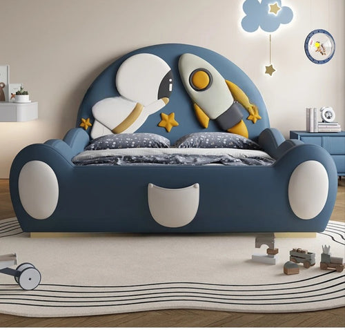 Space Design Leather Upholstery Kid's Bed / Lixra
