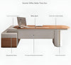 Excellence Wooden Design L-Shaped Computer Desk / Lixra
