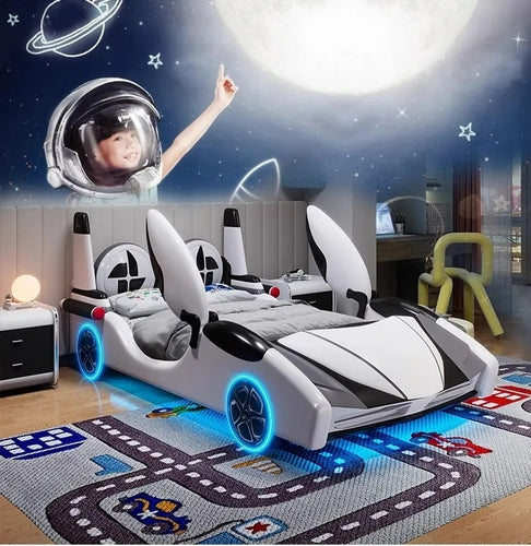 Trendy Leather Unique Kid's Car Bed / Lixra