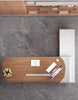 Excellence Wooden Design L-Shaped Computer Desk / Lixra