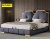 Luxurious Modern Leather Bed / lixra