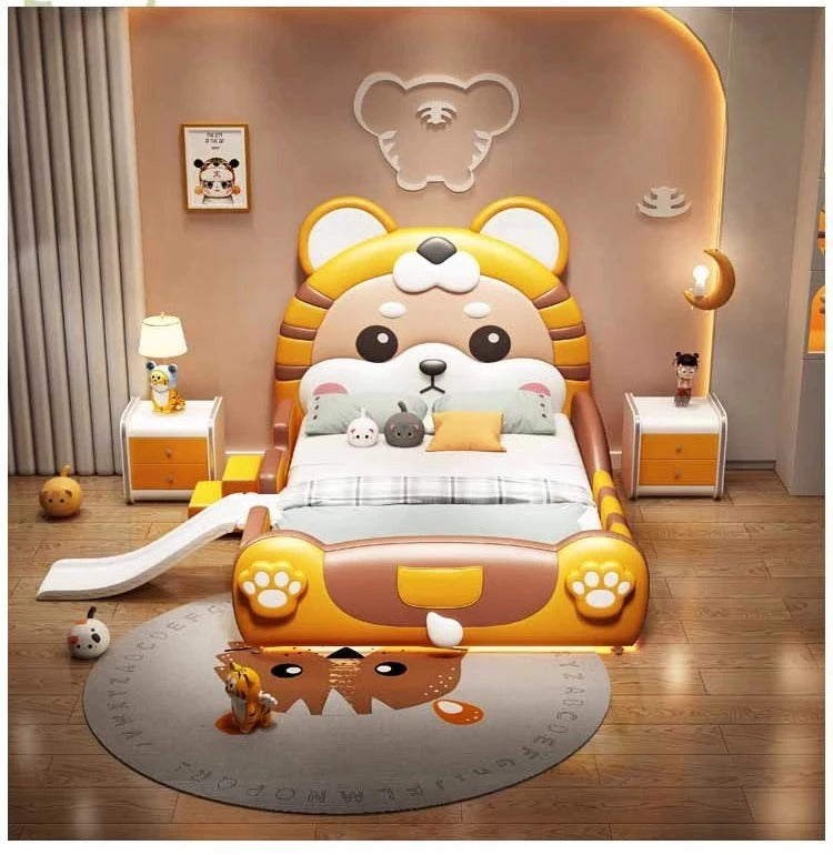 Modern Leather Teddy Design Kid's Bed / Lixra