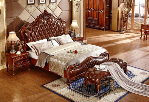 Classic European Design Leather Bed / Lixra
