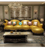 European Button Tufted Leather Sofa Set / Lixra