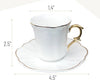 Set Of 12 Porcelain Cups With Saucer / Lixra