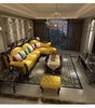 European Button Tufted Leather Sofa Set / Lixra