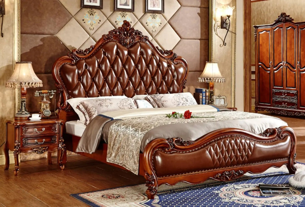 Classic European Design Leather Bed / Lixra