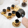 Set Of 6 Turkish Coffee Cups And Saucers / Lixra