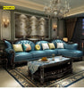 European Button Tufted Leather Sofa Set / Lixra