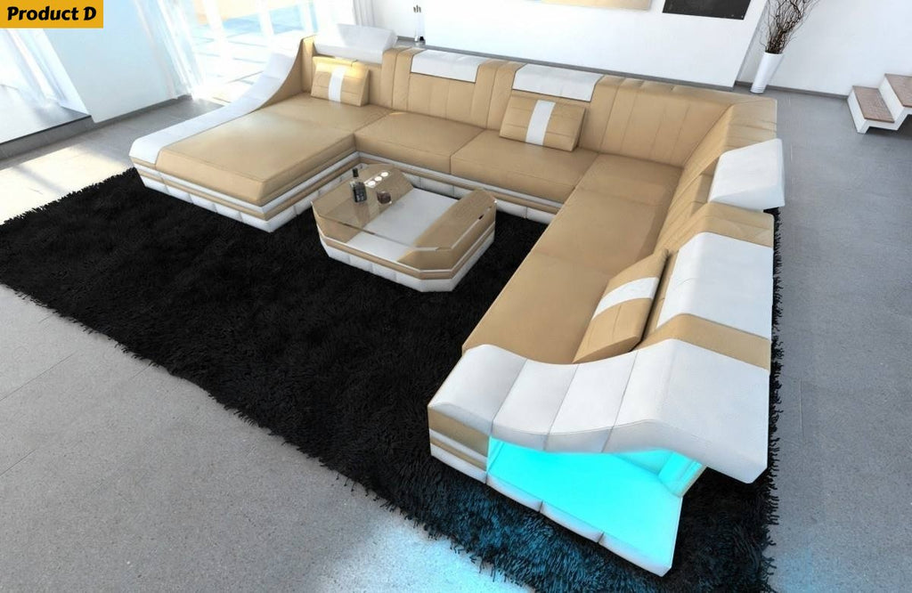 Radiant Elegance Modern Luxury Led Sectional Sofa