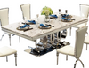 Geometric Pattern Marble Dining Table-Set / Lixra