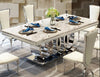 Geometric Pattern Marble Top Dining Table Set / Lixra