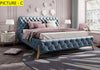 Concrete Superfluous Tufted Designed Leather Bed / Lixra