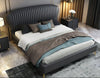 Modern Interior Channel Tufted Leather Bed / Lixra