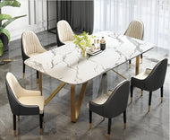 Spacious Comfort Iconic Marble Dining Table Set / Lixra
