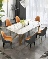 Rich Pleasant Marble Dining Table Set / Lixra