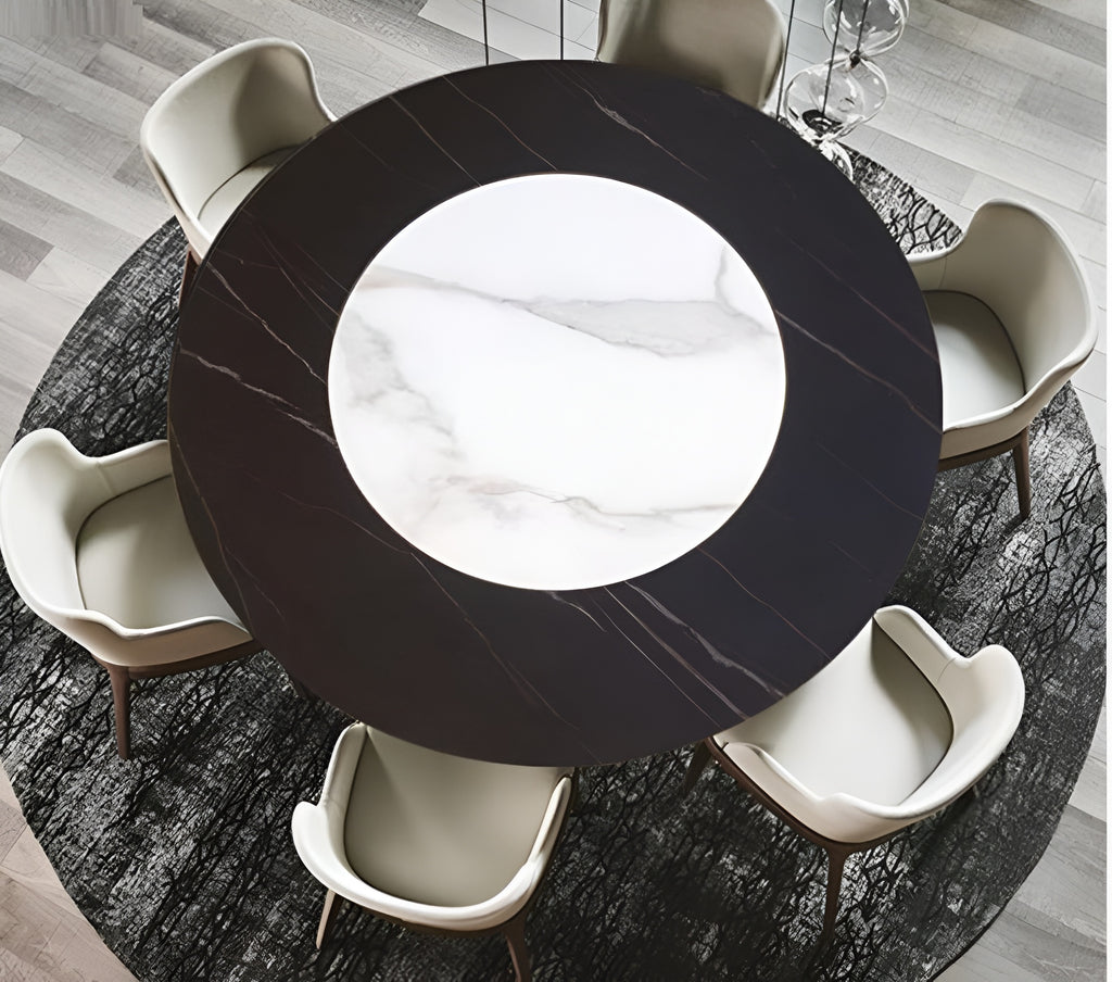 Ultramodern Marble Dining Table Set / Lixra