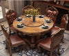 Royal European Marble Dining Table Set with Lazy Susan / Lixra