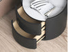 Set of 2 Marble Top Wooden Finish Night Stand / Lixra